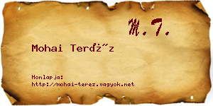 Mohai Teréz névjegykártya